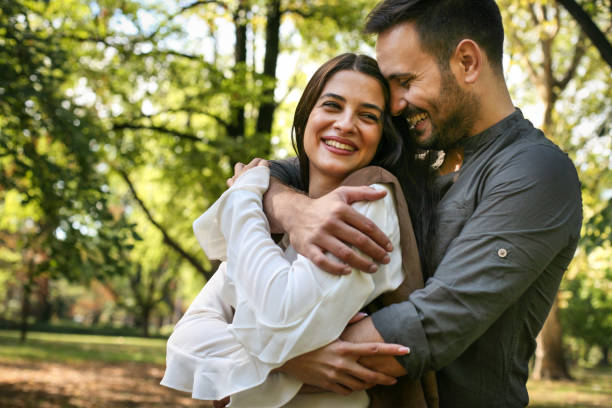 istock Happy couple outdoor. 860924148