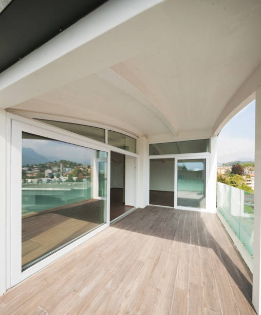 istock luxury apartment balcony, attic 860927270