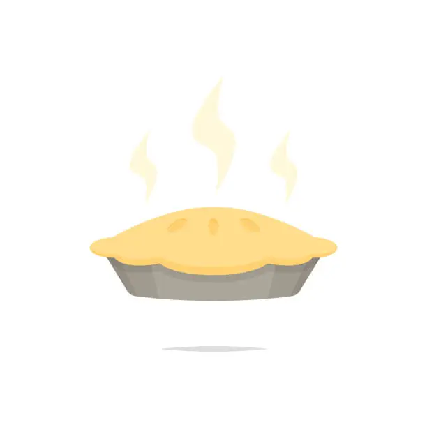 Vector illustration of Pie vector isolated illustration