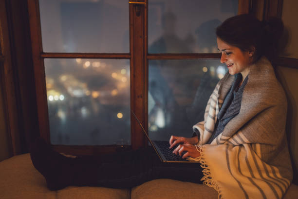 istock Blogger spending Christmas at home 860931940