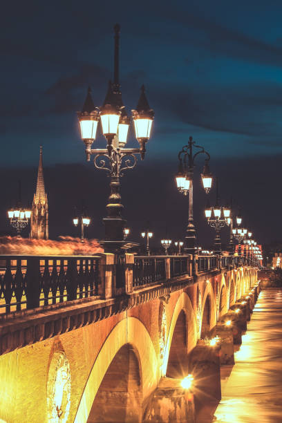 istock Pont de Pierre bridge in Bordeaux, France 860936436