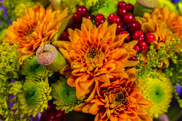 istock Bouquet from various colors with currant fruits. 860936680