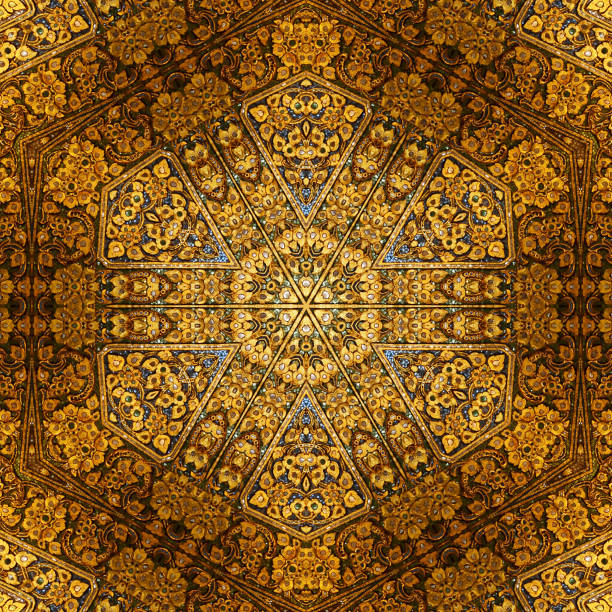 istock Gold abstract background textures,kaleidoscope Photo technique 860944020