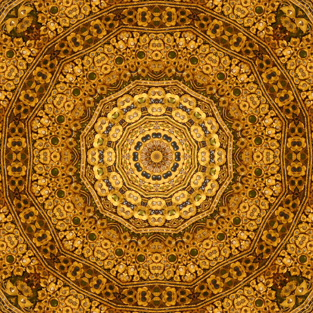 istock Gold abstract background textures,kaleidoscope Photo technique 860944056