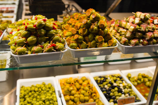istock Staffed olives in market 860946866