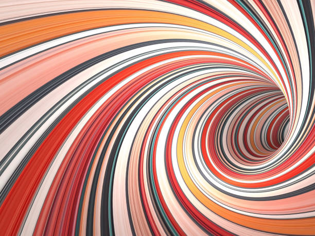 istock Colorful empty twisted bent tunnel, 3d illustration 860950692