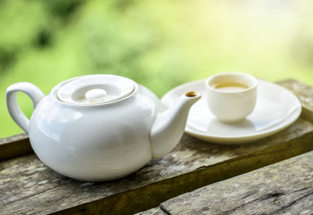 Cup with tea pot