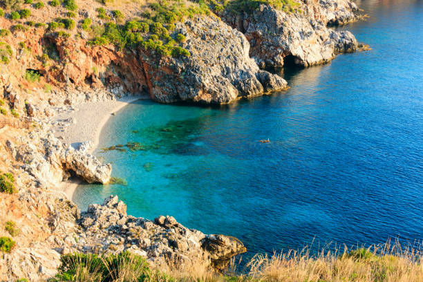 istock Sea bay in Zingaro Park, Sicily, Italy 860953768