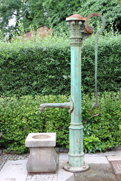 istock Old hand pump water well 860954218
