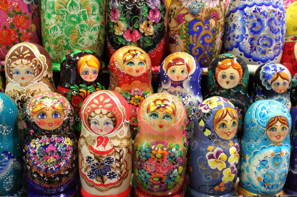 istock Colorful set of matrioskas 860954400