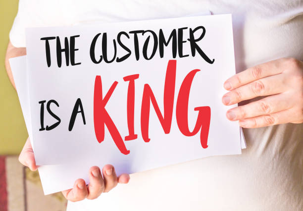 the customer is a king in white paper