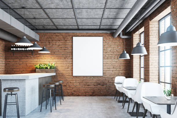 istock Brick cafe, bar and poster 860965754