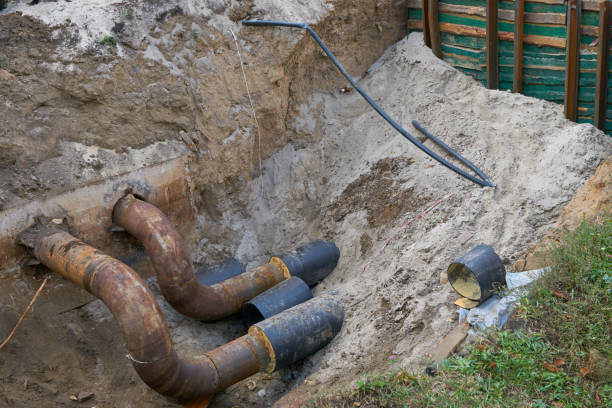 istock big water pipes in ground during plumbing construction site 860966394