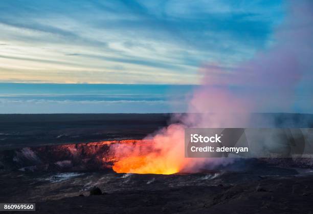 Kilauea Crater Hawaii Volcanoes National Park Big Island Stock Photo - Download Image Now