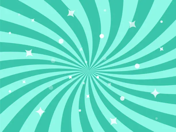 Vector illustration of Vector illustration for swirl design. Swirling radial pattern stars background.