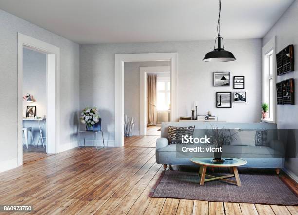 The Modern Interior Stock Photo - Download Image Now - Indoors, Living Room, Apartment