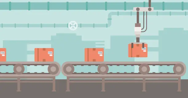 Vector illustration of Background of conveyor belt