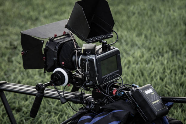 istock Cinema Camera on Film Set 860976908