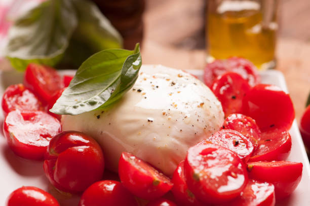 istock Caprese salad with mozzarella cheese 860981280