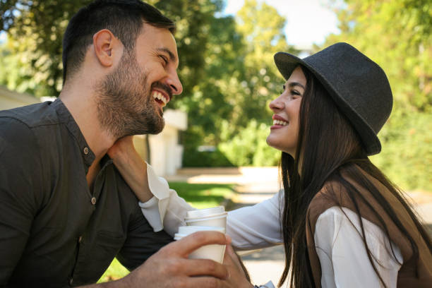 istock Happy couple outdoor. 860981632