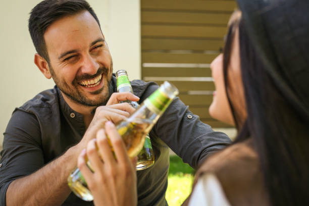Happy couple outdoor.