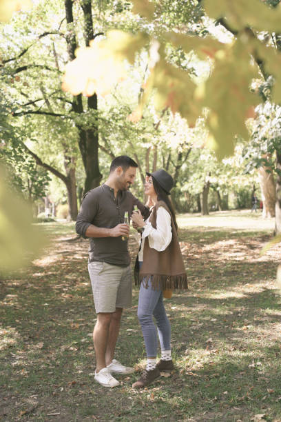 Happy couple outdoor.