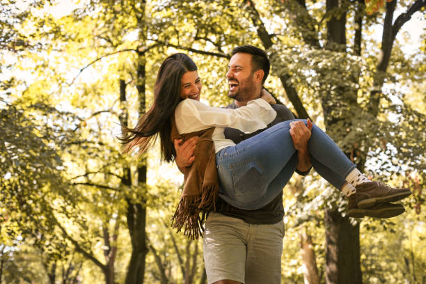 istock Happy couple outdoor. 860984166