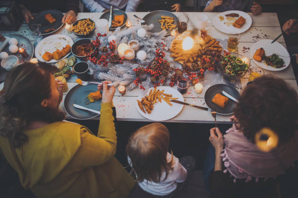 istock Multi-generation family at a dinner party 860984856