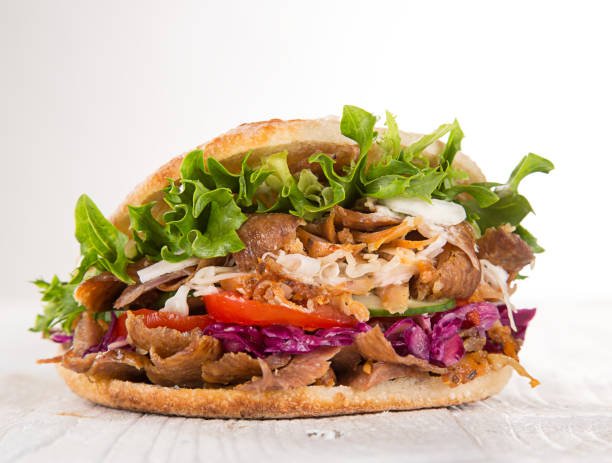 istock Close up of kebab sandwich 860984976