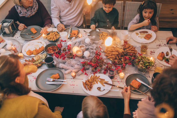 istock Multi-generation family at a dinner party 860985182