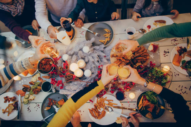 istock Thanksgiving celebratory toast 860986060