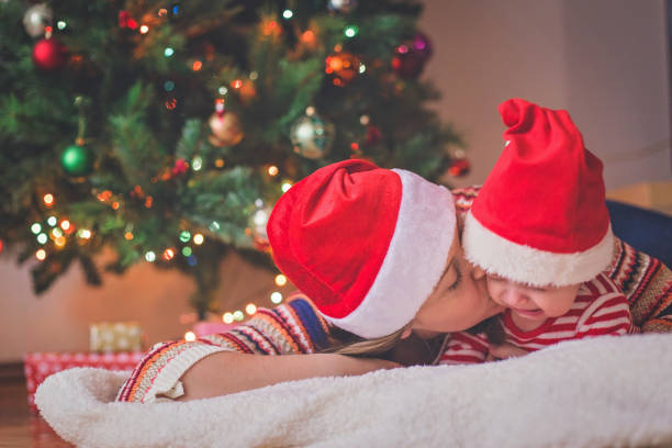 istock First Christmas with my baby boy 860986234