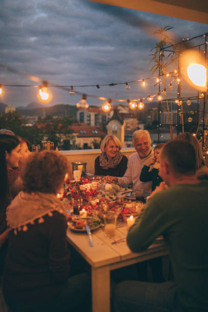 istock Family at Thanksgiving dinner 860990506