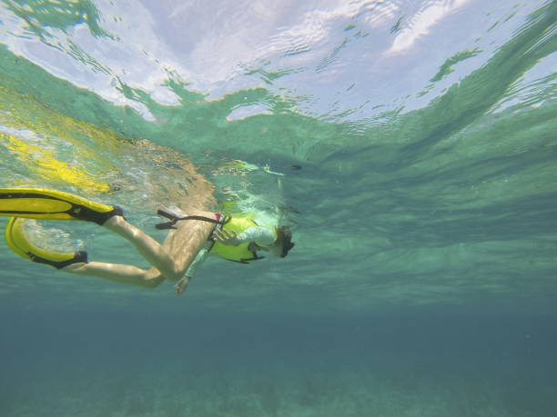 istock Woman snorkeling. 860995628