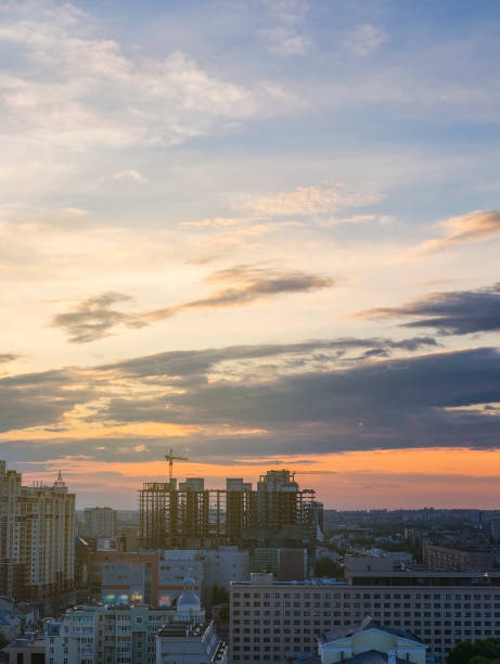 istock Summer evening in Voronezh .Cityscape from rooftop. Beautiful warm sunset 861009120