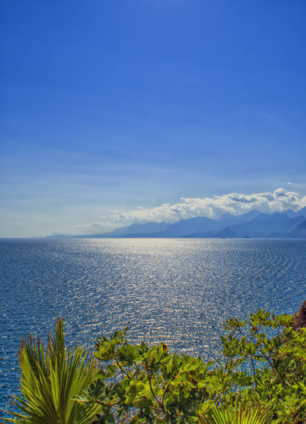 istock Panoramic view on the Mediterranean Sea from a restaurant. Antalya, Turkey 861023020