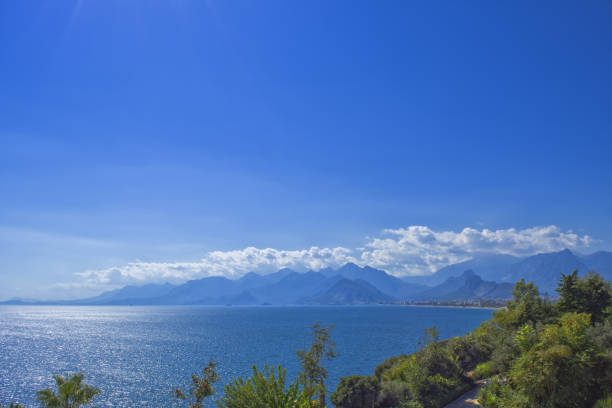 istock Panoramic view on Antalya mountains and Mediterranean Sea. Antalya, Turkey 861023026