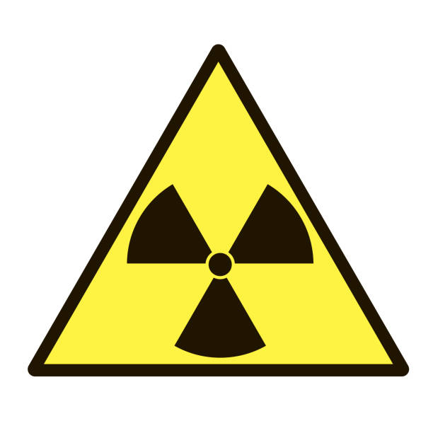 istock Vector image of a sign that warns about radiation hazard on white background 861026412