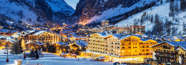 istock ski resort in French Alps 861031268