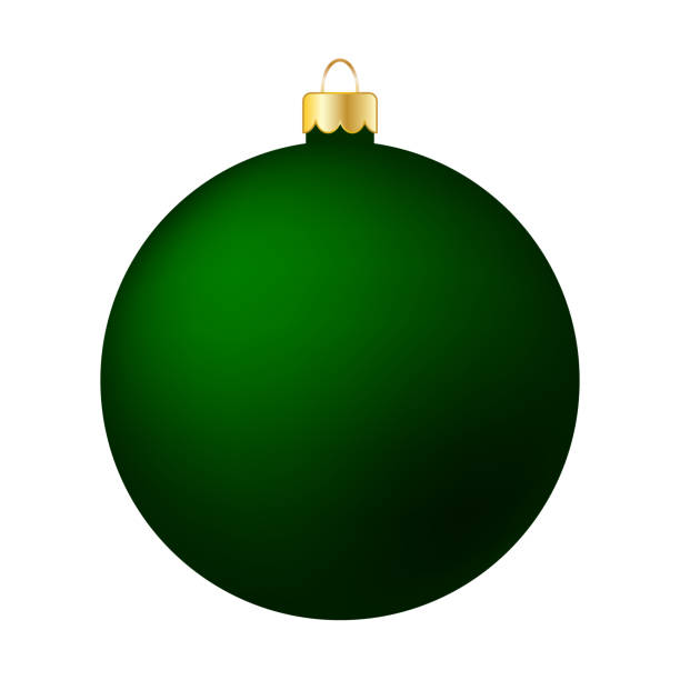 istock Green Christmas Ball Isolated on White - Merry Christmas! 861036850