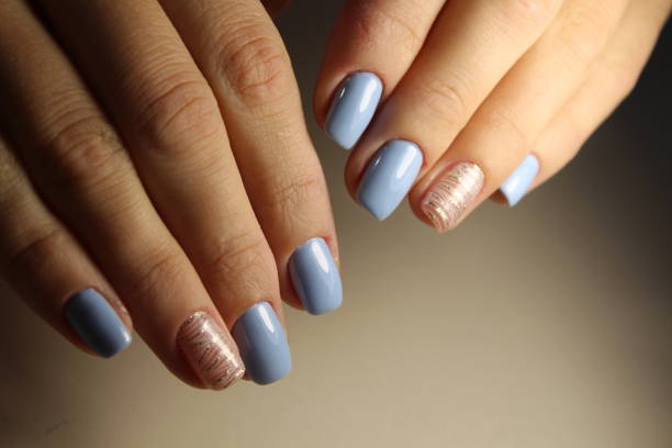 istock Nails black and coffee color with abstraction 861040266