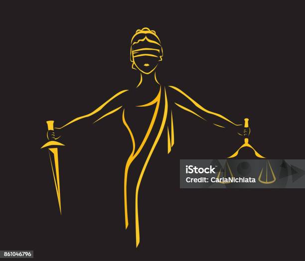 Ustice Goddess Themis Stock Illustration - Download Image Now - Lady Justice, Justice - Concept, Lawyer