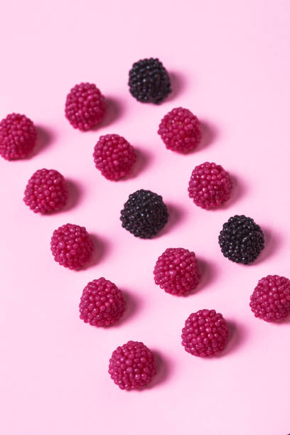istock Raspberry and blackberry  jelly on  pink  background 861047006