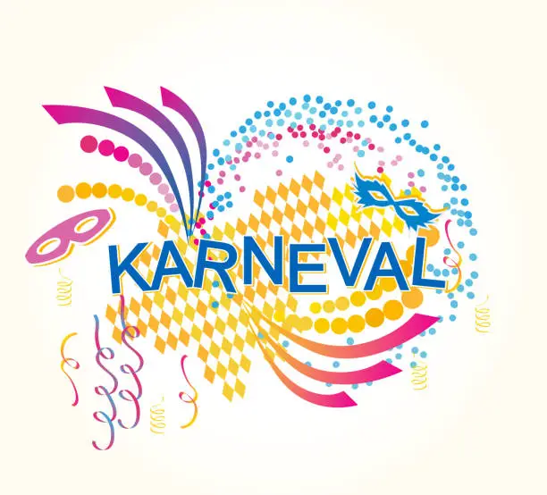 Vector illustration of German Karneval vector background
