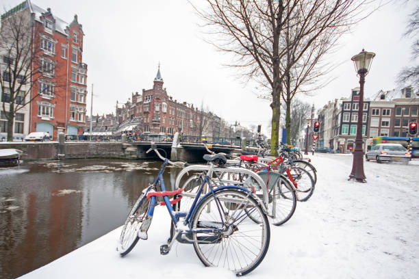istock Snowy Amsterdam in the Netherlands in winter 861047398