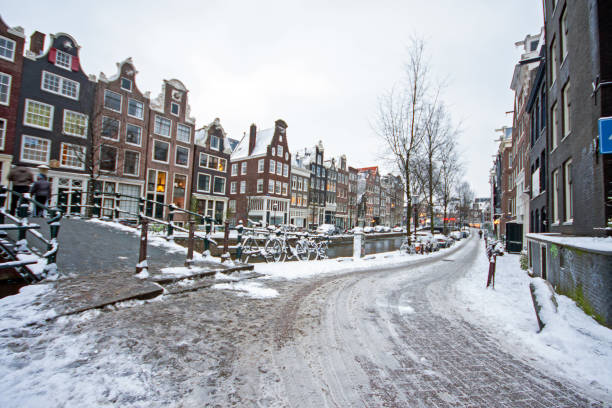 istock Snowy Amsterdam in the Netherlands in winter 861047476
