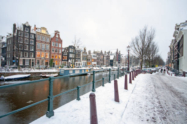 istock Snowy Amsterdam in the Netherlands in winter 861047484