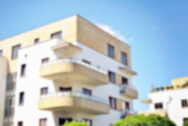 istock Abstract blur of modern apartment building. 861060414