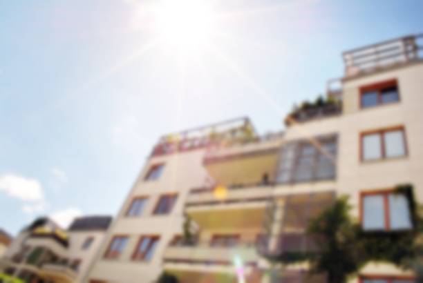 istock Abstract blur of modern apartment building. 861060432
