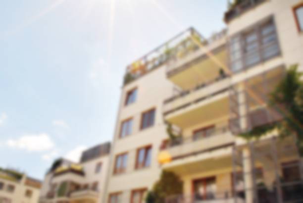 istock Abstract blur of modern apartment building. 861060460